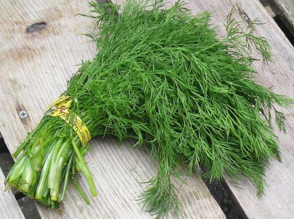 ผักใบเขียวจำนวนหนึ่ง