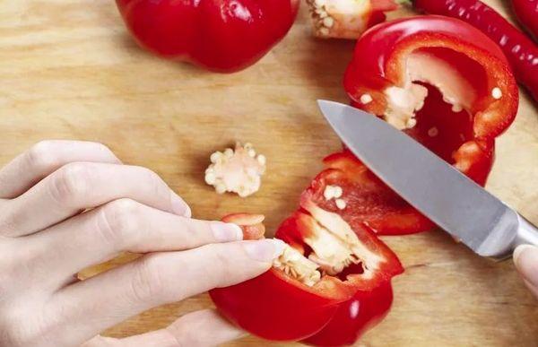 nettoyage des poivrons