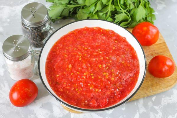 préparation de tomates