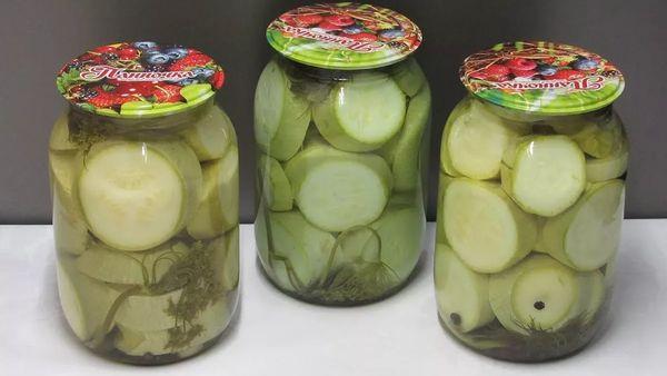 Conserves de courgettes