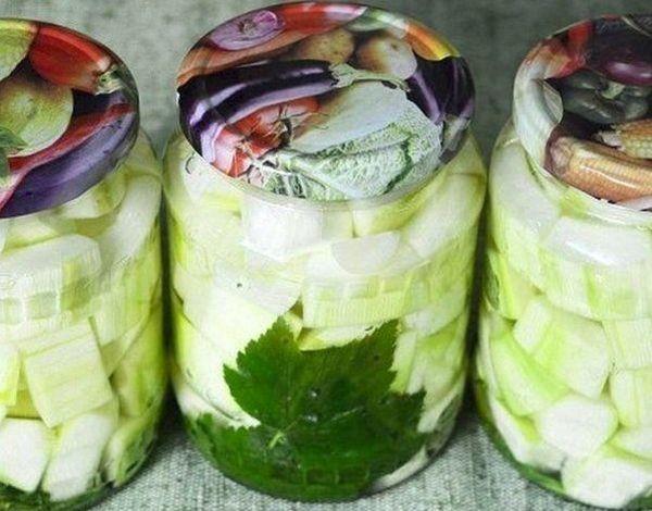 Courgettes marinées