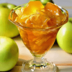 แยมแอปเปิ้ลสีขาวใสสอดไส้ด้วยแผ่น