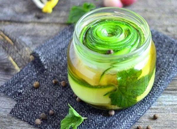 courgettes marinées au miel