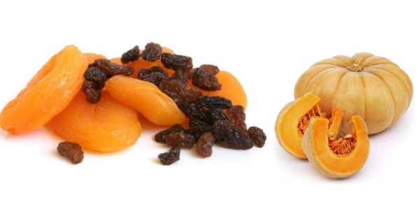 แอปริคอตแห้งและฟักทอง