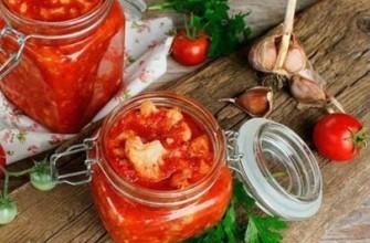 กะหล่ำปลีในซอสมะเขือเทศสำหรับฤดูหนาว